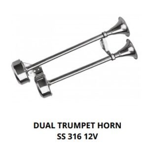 DUAL TRUMPET HORN SS 316 12V