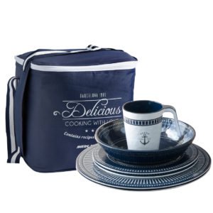 SKU: 14147 - MELAMINE TABLEWARE PACK SAILOR SOUL, 4 PEOPLE – 16 PC
