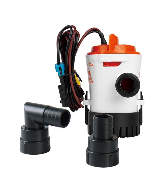 Model -SFBP1-G350-03-03 Series 12V 350GPH Seaflo Bilge Pump/Side Mounting Strainer Base